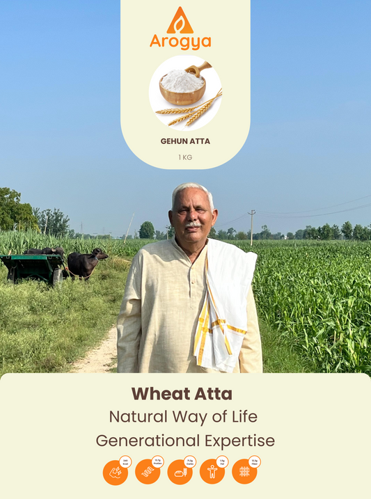Arogya Wheat Atta β 100% Natural Whole Wheat Flour, Stone-Ground & Preservative-Free