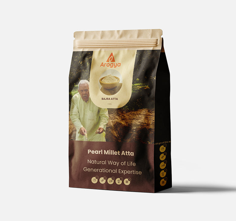 Arogya Bajra Atta – 100% Natural Pearl Millet Flour, Rich in Iron & Fiber