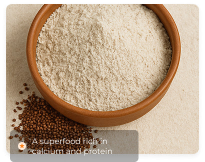 Arogya Ragi Atta – High Calcium Finger Millet Flour, 100% Natural & Gluten-Free