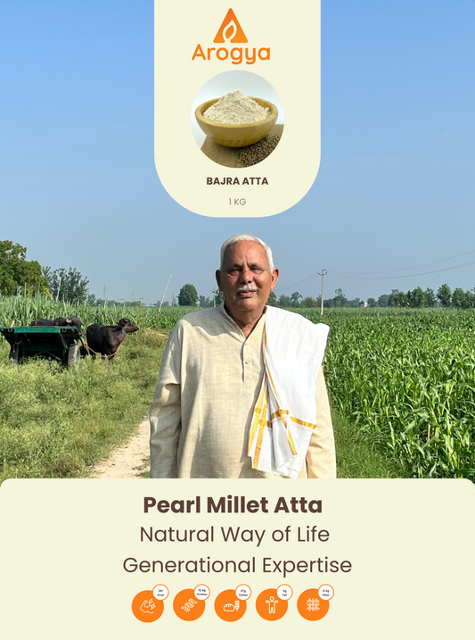 Arogya Bajra Atta – 100% Natural Pearl Millet Flour, Rich in Iron & Fiber