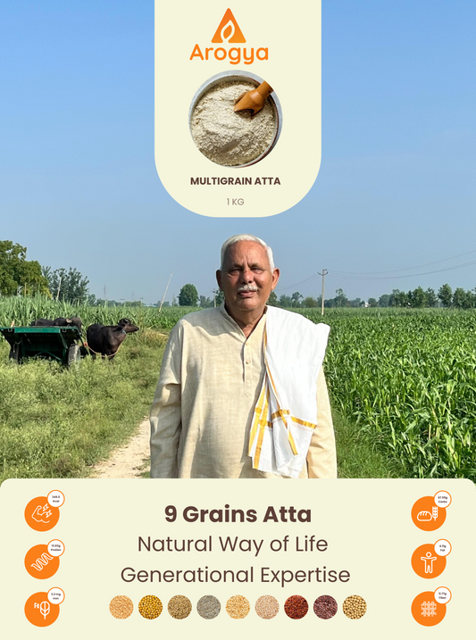 Arogya Multigrain Atta – 100% Natural, Preservative-Free Flour (9 Grains)