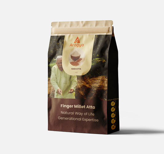 Arogya Ragi Atta – High Calcium Finger Millet Flour, 100% Natural & Gluten-Free