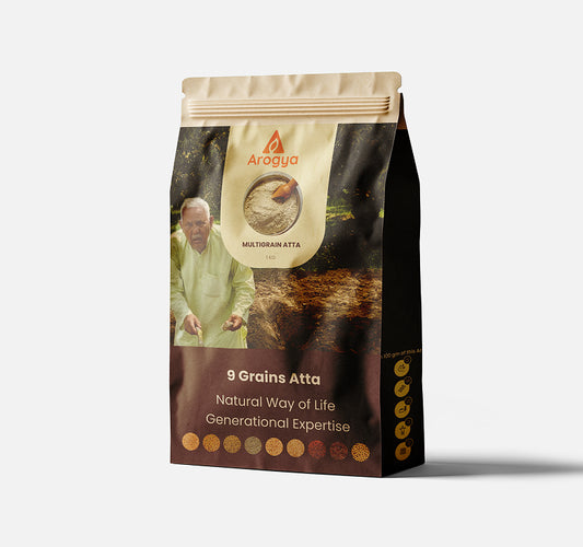 Arogya Multigrain Atta – 100% Natural, Preservative-Free Flour (9 Grains)